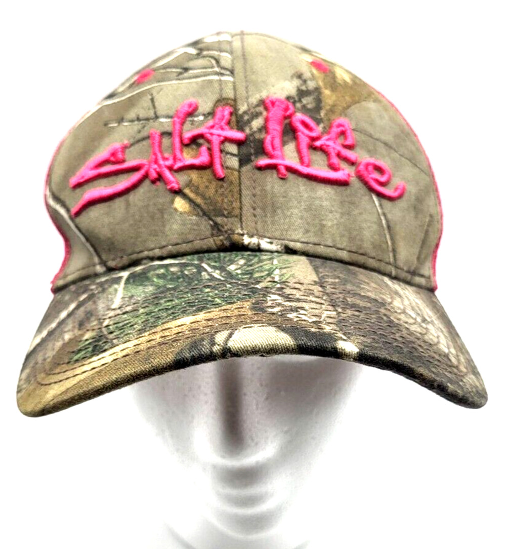 SALT LIFE Trucker Cap Camo Pink Casual Womens Hunting Snap Back Good Condition